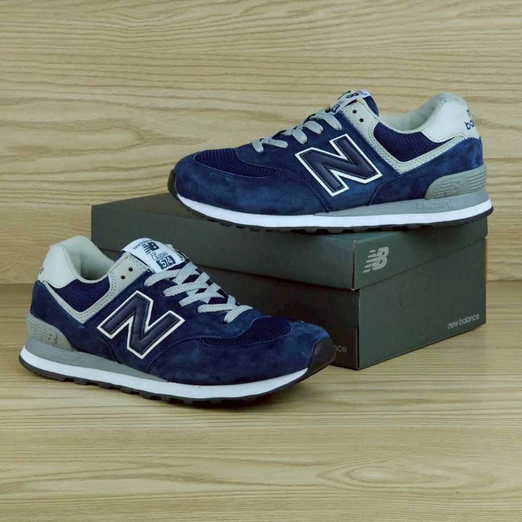 Sepatu Unisex NB 574 Navy Grey