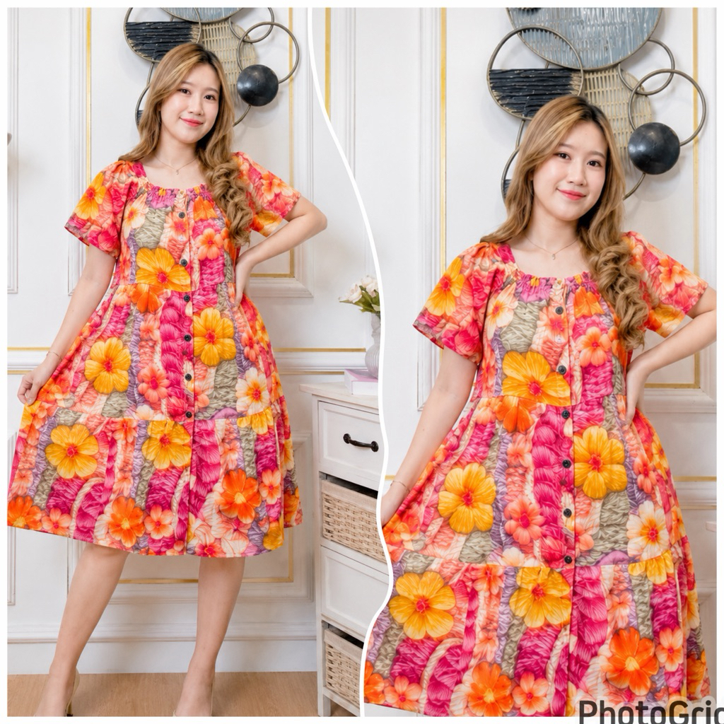 daster azela/dress azela/kancing hidup/bumil busui/bigsize/daster antipelakor/daster sexy/daster put