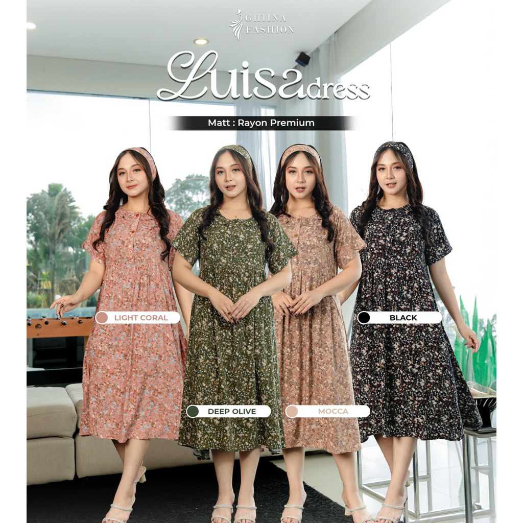 Louisa Dress Ghina Fashion / Daster nyaman