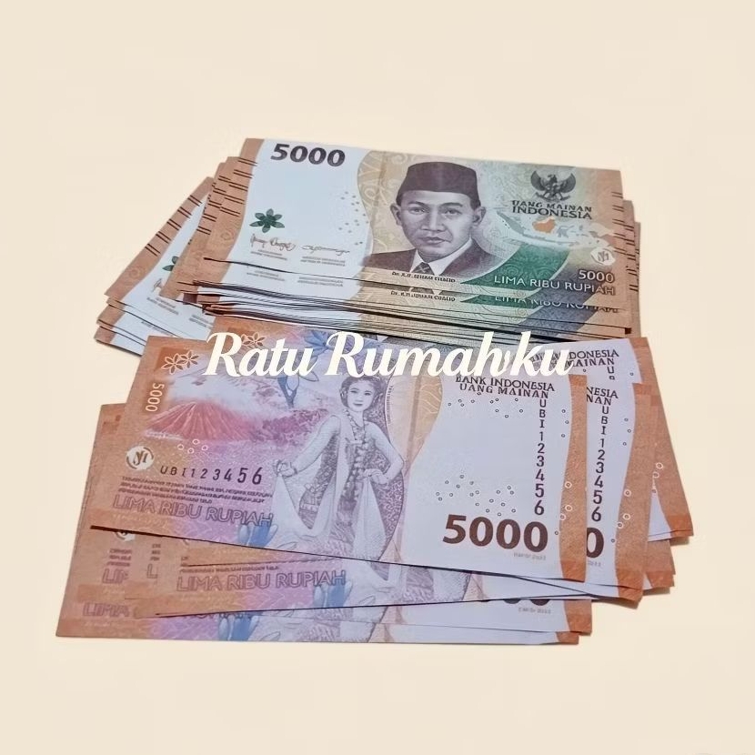10 Lembar Uang mainan/buket pecahan 5000