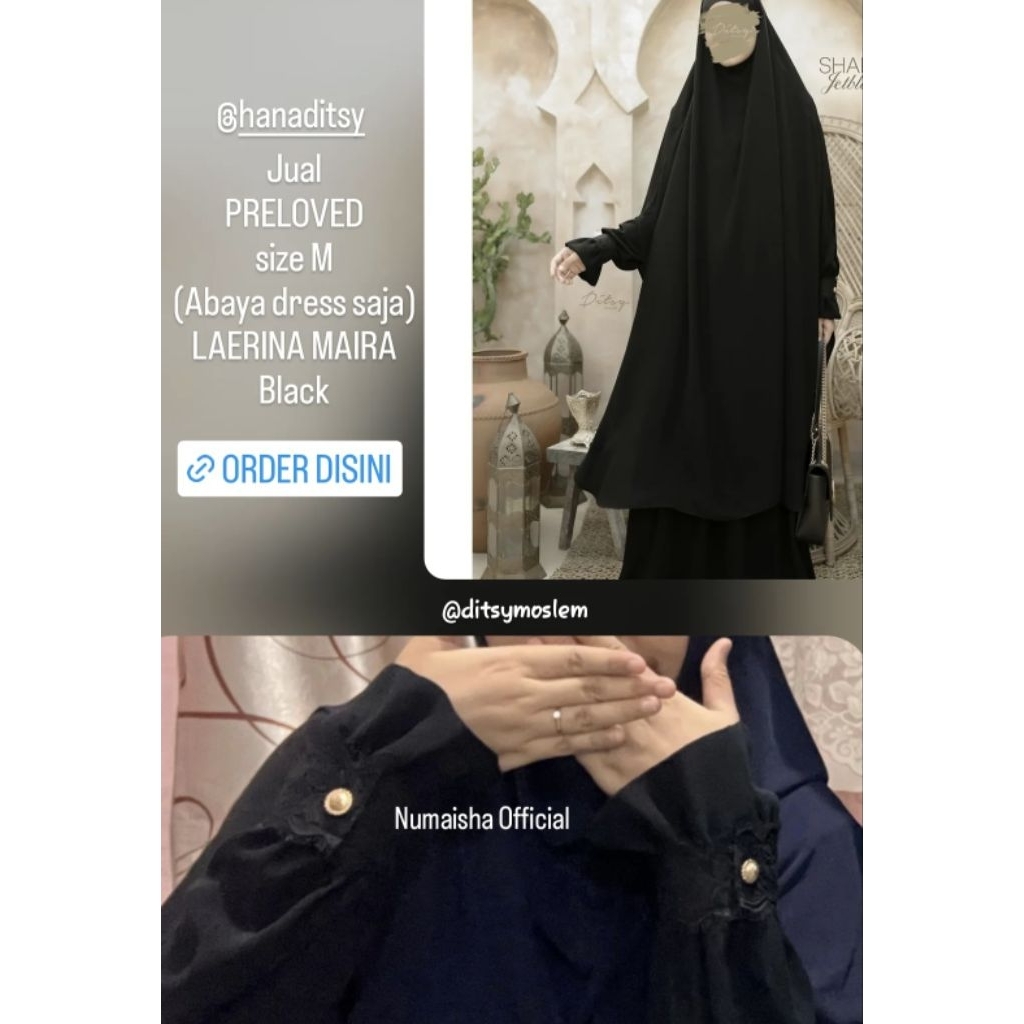PL prelove LAERINA BLACK maira size M Ditsy Moslem