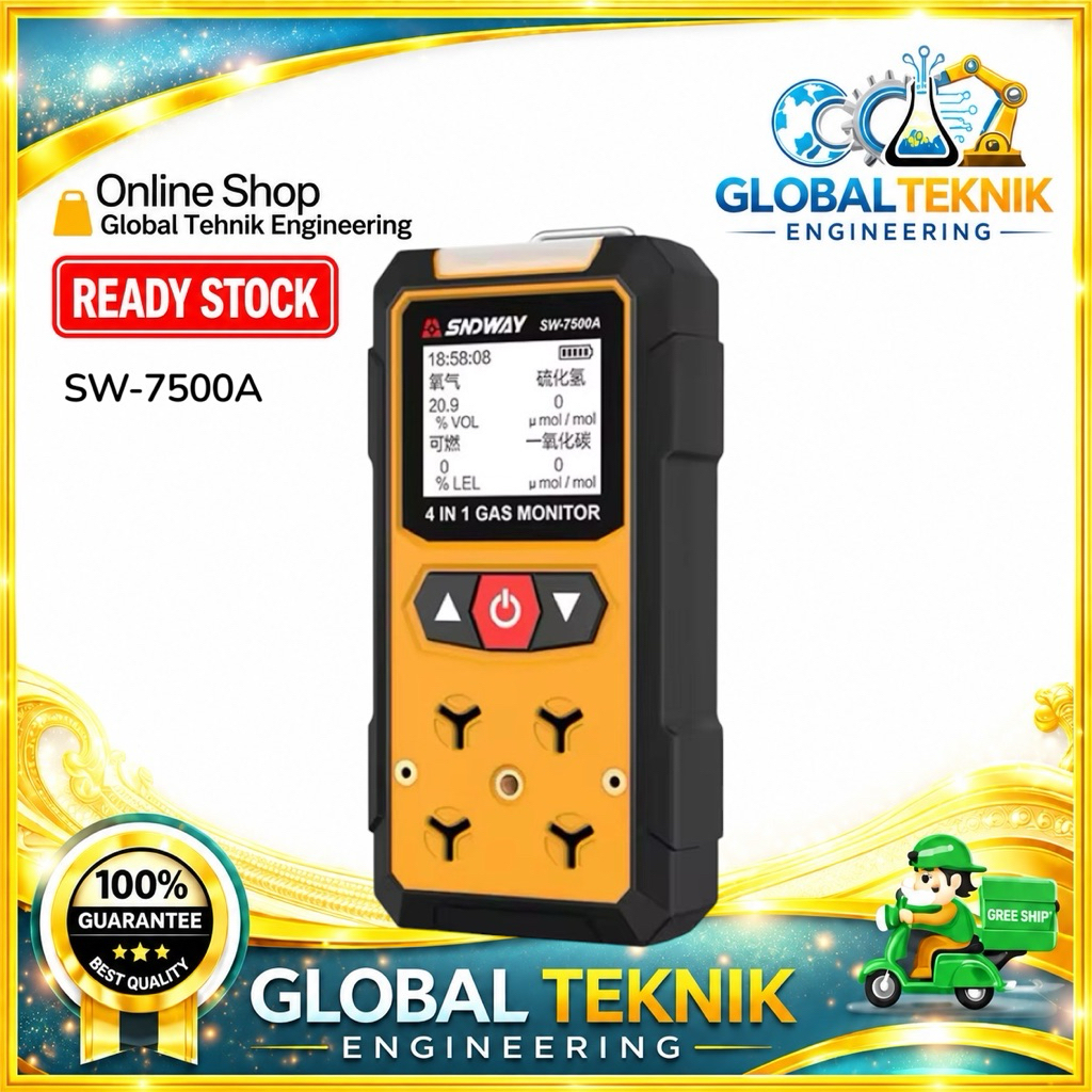SNDWAY SW-7500A 4 in 1 gas detector toxic carbon monoxide combustible