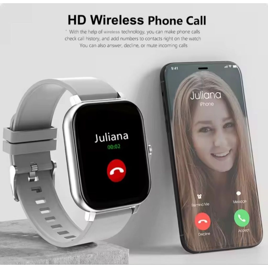 Smartwatch Hryfine L13 -  Desain Tipis, Tahan Air, Pemantauan Kesehatan