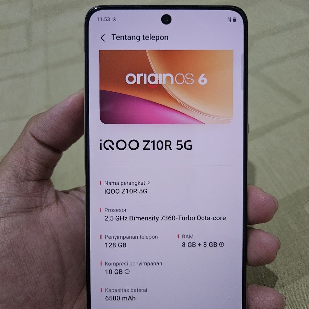 IQOO Z10R 5G 8/128GB HP Second Murah VIVO