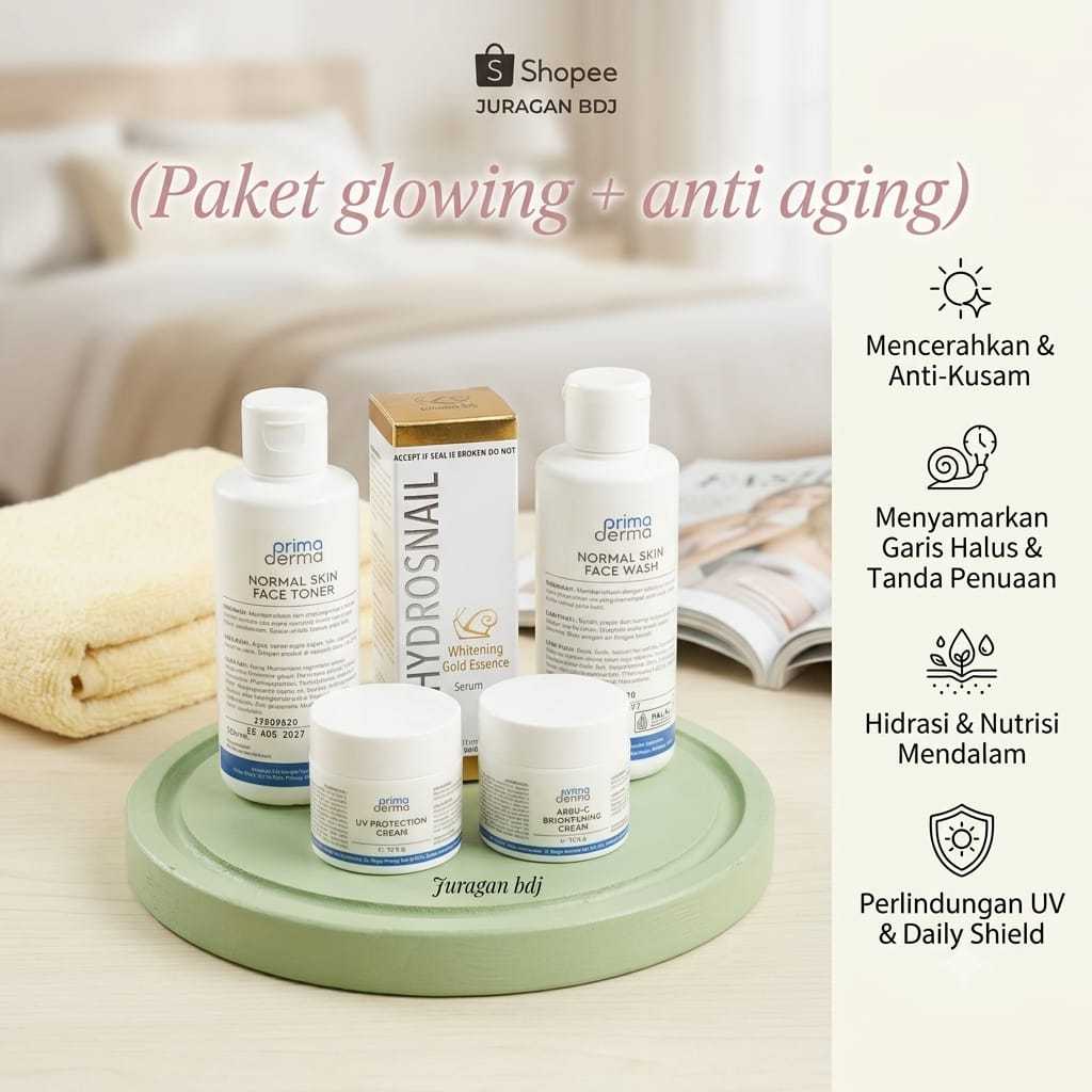 PRIMADERMA Paket Glowing Normal Skin With Serum Emas