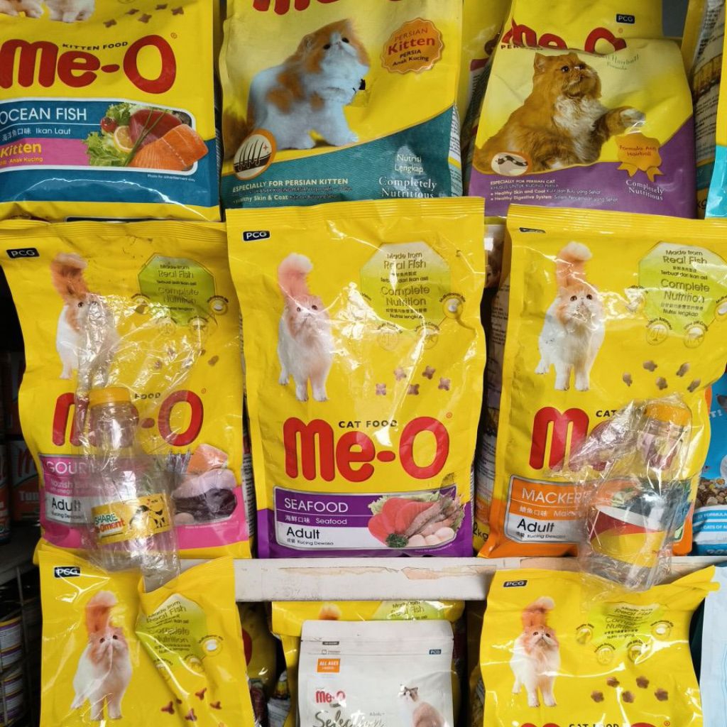 PROMO MEO ME-O SEAFOOD MACKEREL GOURMET ADULT DEWASA IKAN GABUS KITTEN ANAK ANAKAN 1.1KG 1.2KG 400G 