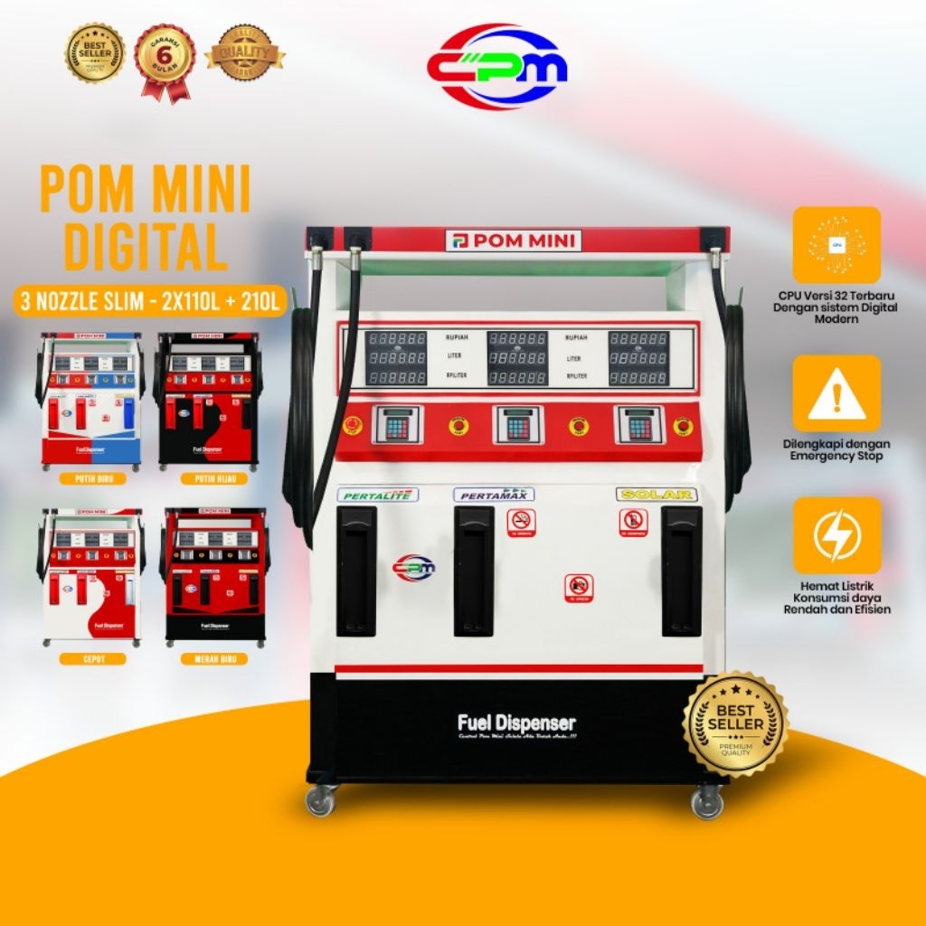 POM MINI  -Pertamini 3 Nozzle Slim 3x100 Liter ( Produk CPM )