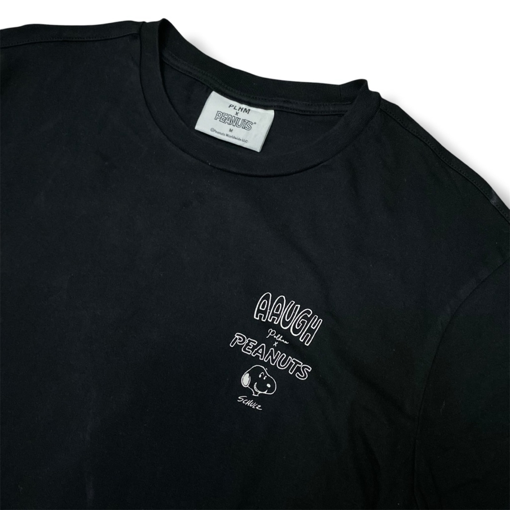 PLHM x Peanuts | Kaos AAUGH Polham x Peanuts | Black Color