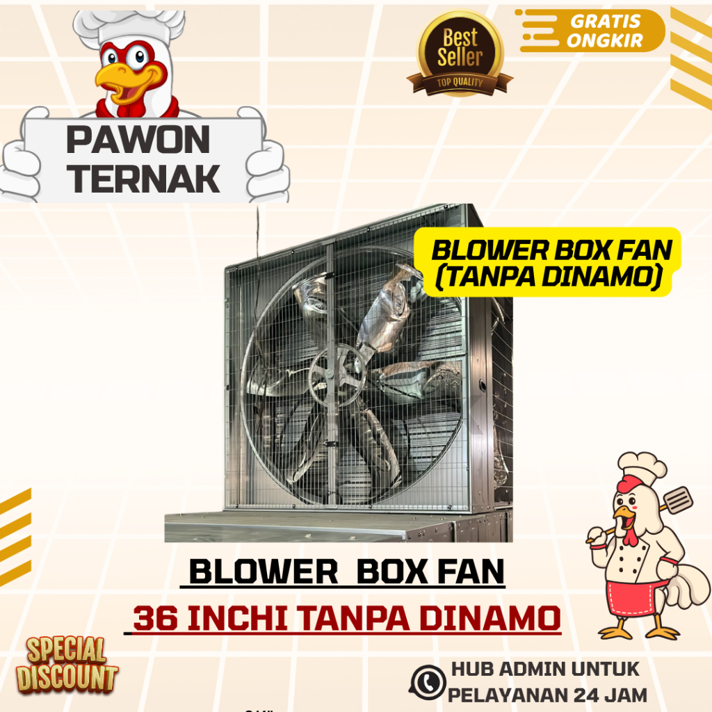BLOWER BOX FAN 36 INCHI - TANPA DINAMO