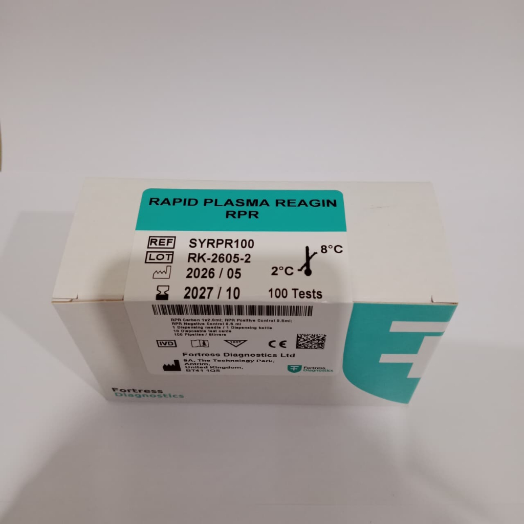 FORTRESS RPR 100T Carbon Kit - Rapid Plasma Reagin isi 100 test ED 10/2027