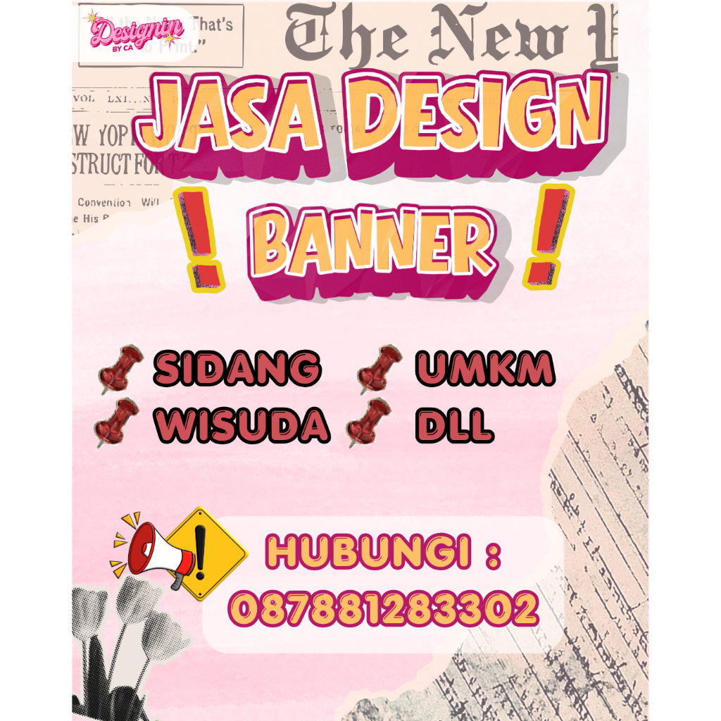 DESIGN BANNER WISUDA / SIDANG / UMKM / DLL