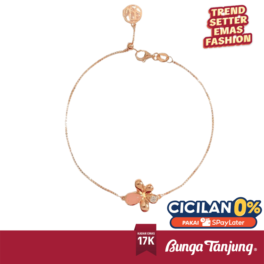 GELANG FLORIAN BLOOM - SDW GOLD - EMAS 18K - BUNGA TANJUNG GOLD