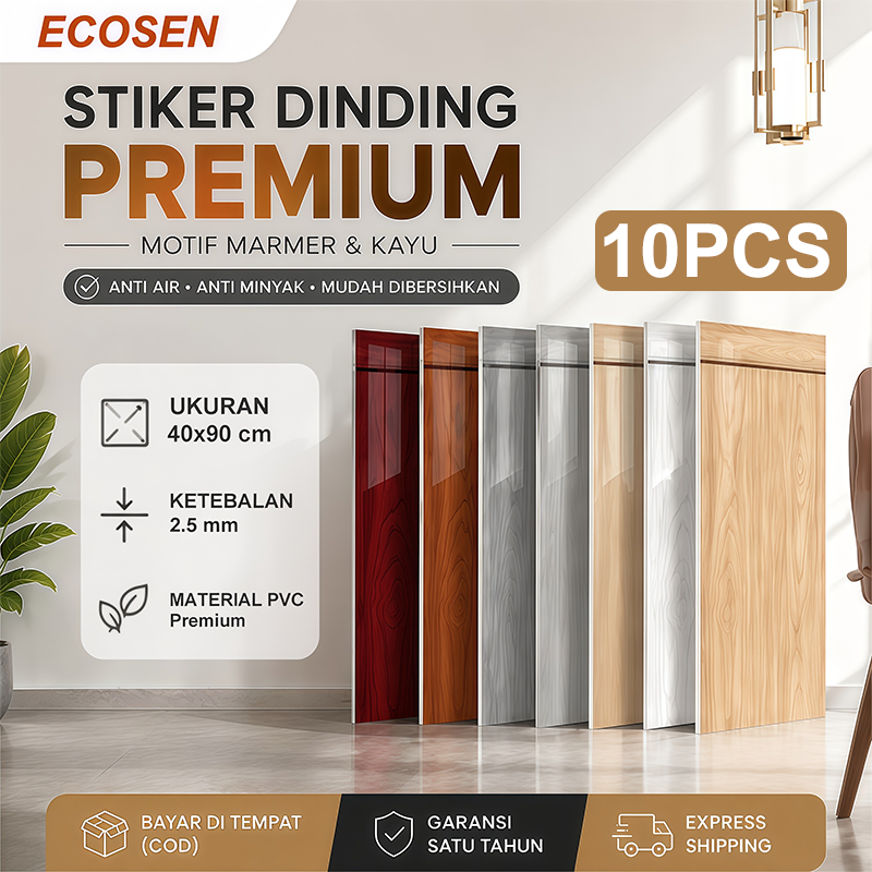 SR25 - ECOSEN Wallpaper dinding VINYL Marble 40 x 90 cm / Lantai Vinyl Keramik Marbel Granit /