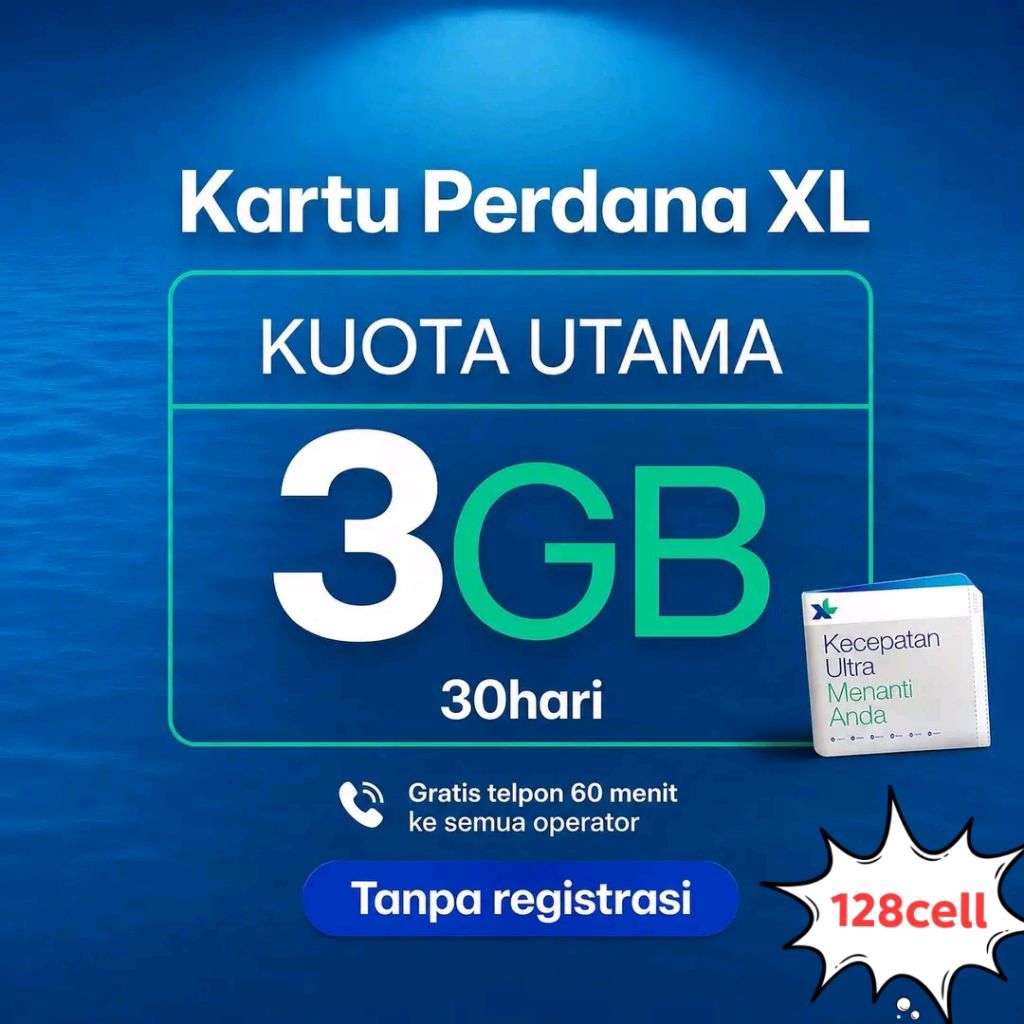 Perdana XL siap pakai 8gb