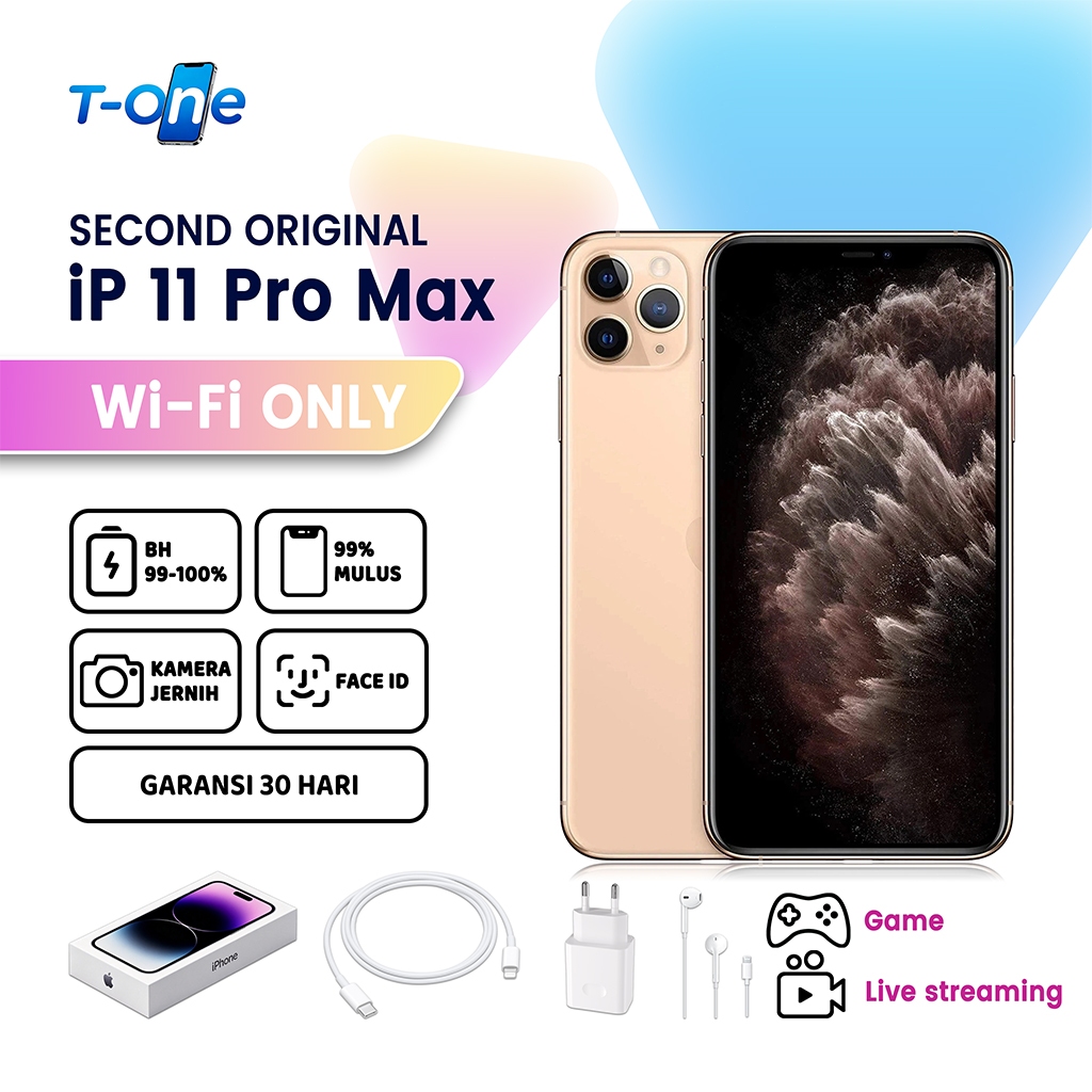 IPHONE 11 PRO MAX WIFI Second Variasi Khusus 64GB/256GB/512GB Original Bekas iP 11 PM