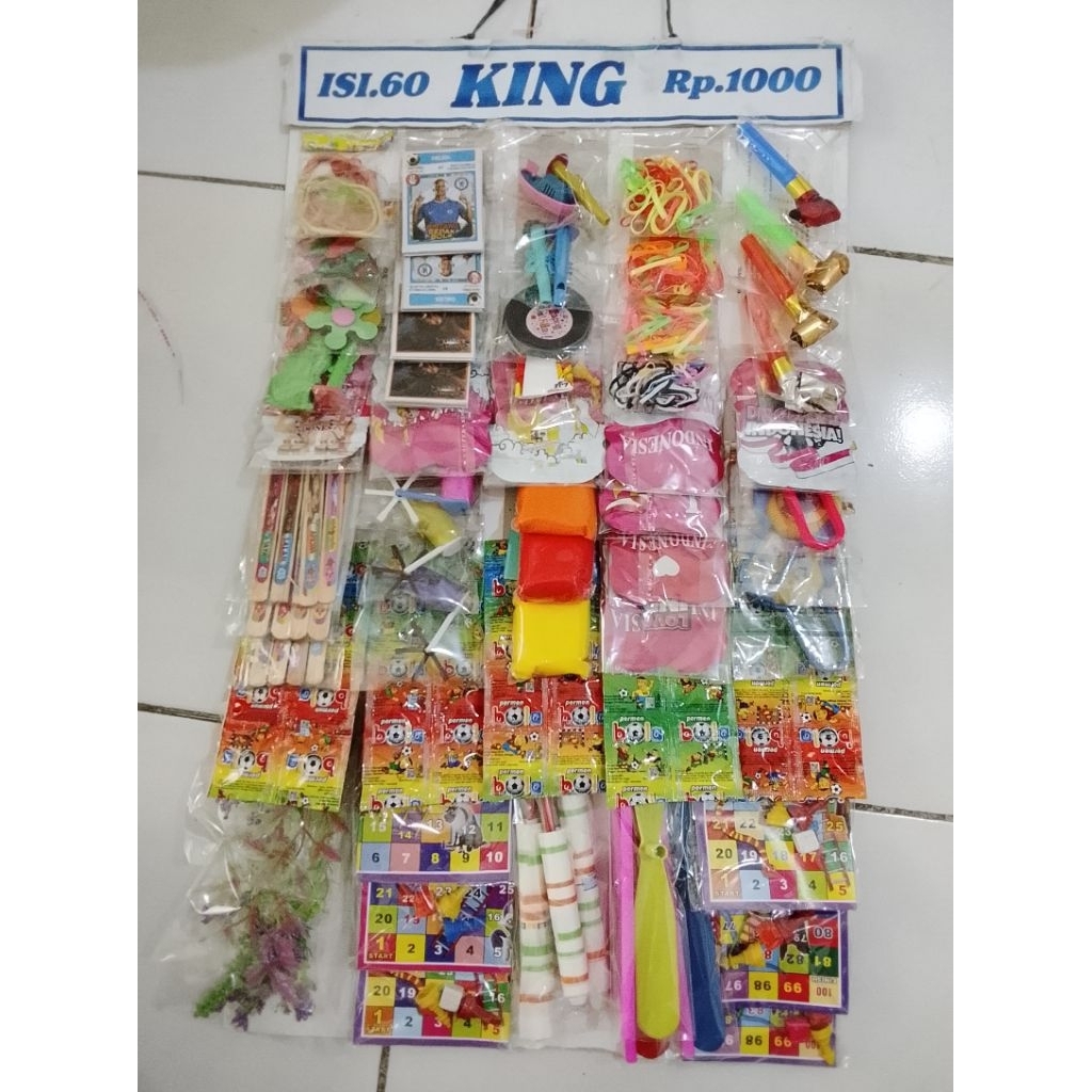 Paket Usaha Mainan Rencengan 1000an isi 60