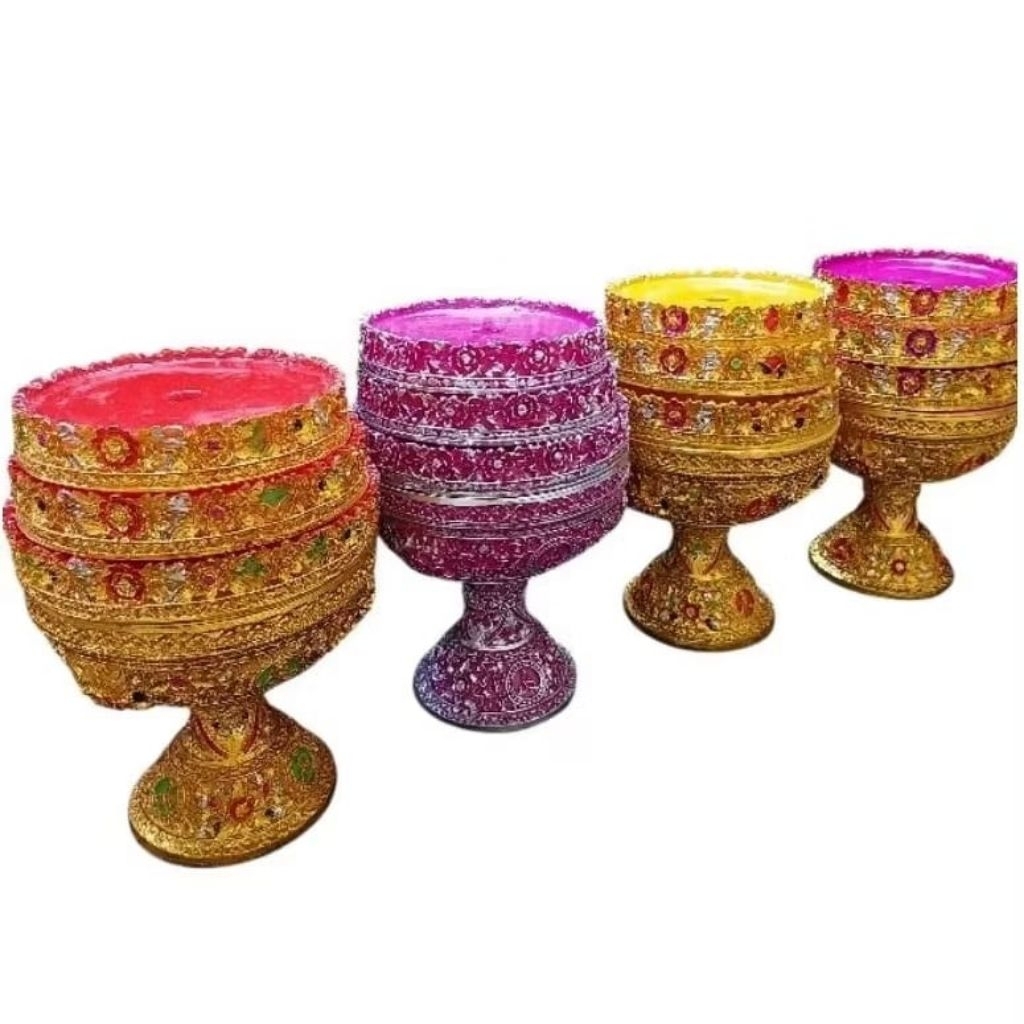 dulang fiber resin susun 3..diameter 26 cm.khusus instant/request warna chat admin