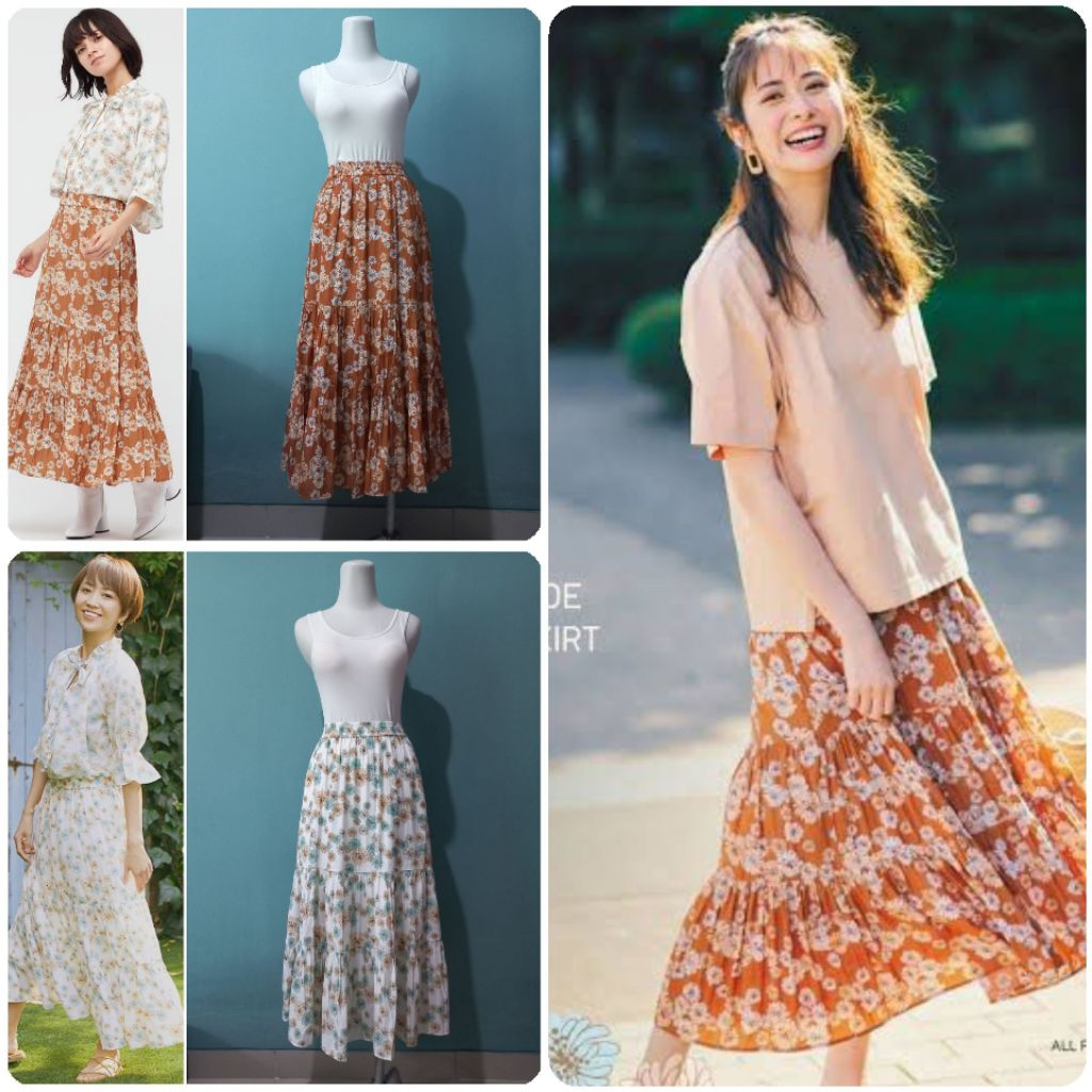 UNIQLO x PAUL & JOE Tiered  Skirt