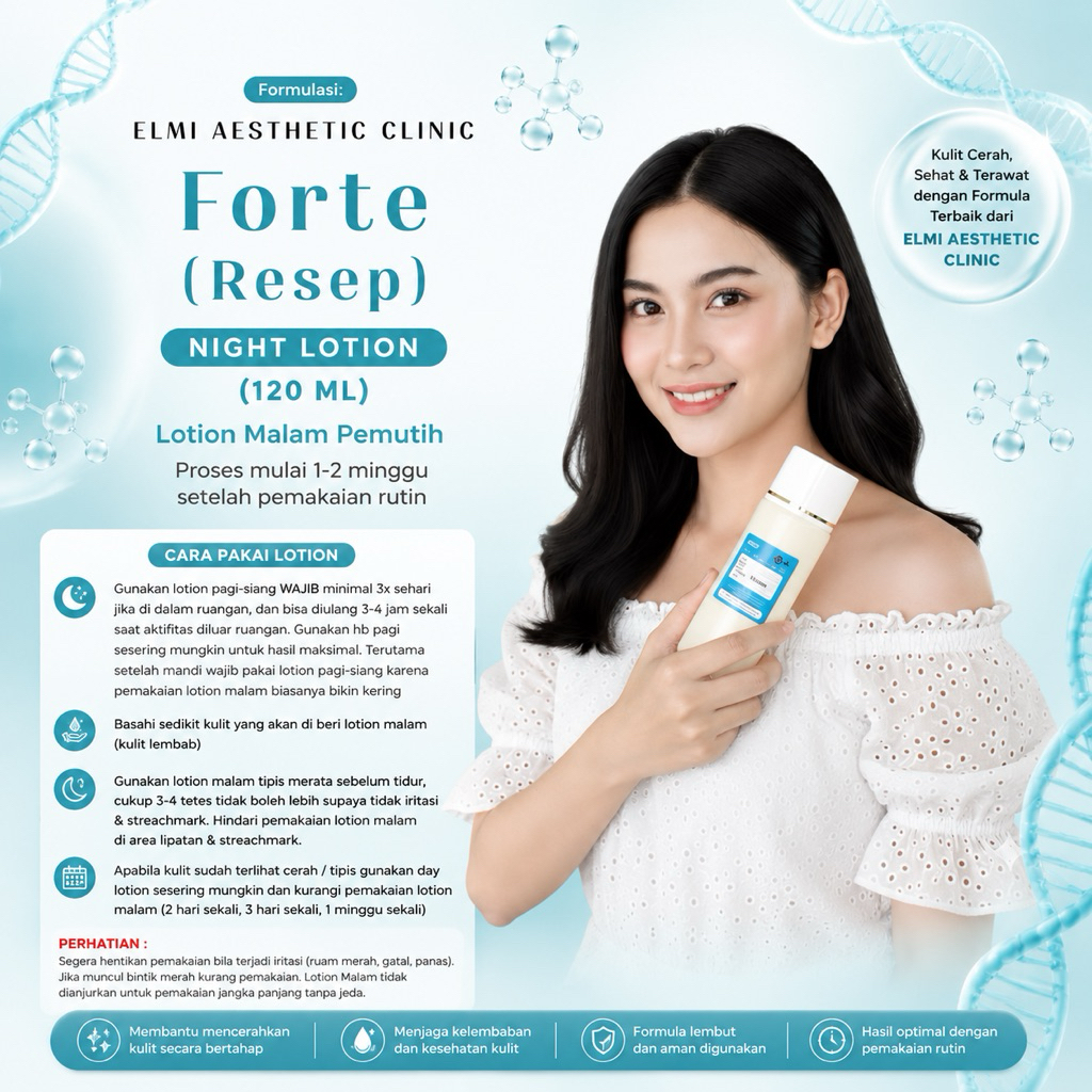 LOTION FORTE BY ELMI AESTHETIC CLINIC | LOTION MALAM FORTE | LOTION FORTE APOTEK
