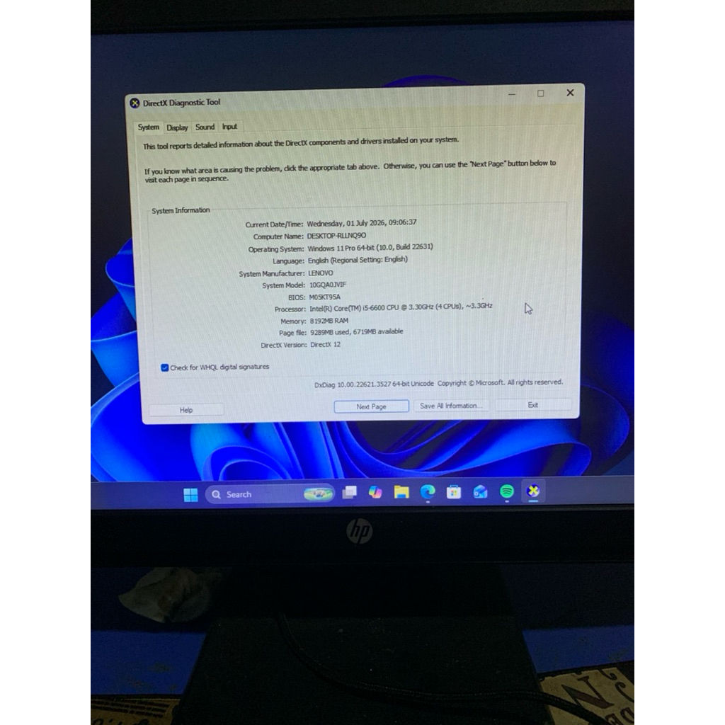 CPU Intel I5 6600