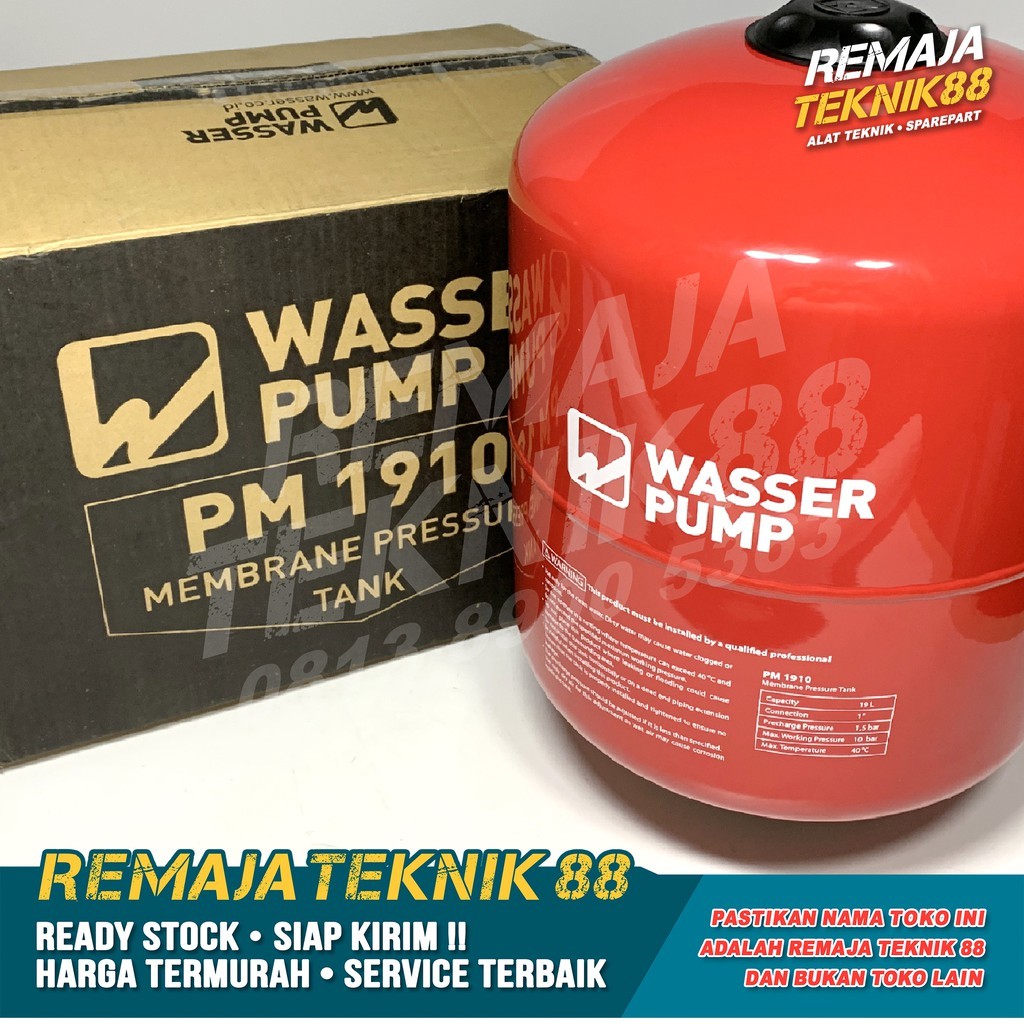 WASSER PM 1910 / PM1910 - TABUNG / TANKI / TANK POMPA UNIVERSAL - SEMI / JET PUMP / PAM - 19L