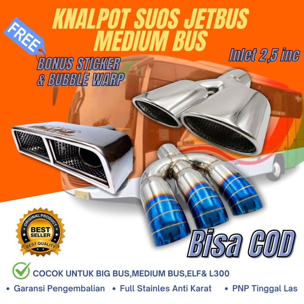 RENS Knalpot Suos Medium Bus dan elf jetbus voyager laksana all koroseri suara suos jetbus