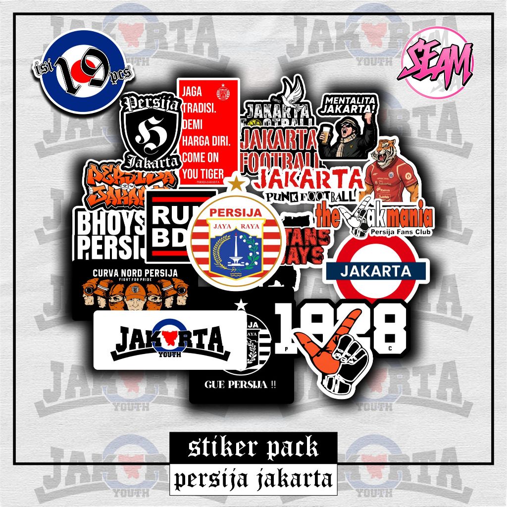 P10 STIKER PACK PERSIJA JAKARATA KEREN TERBARU STIKER PACK KEKINIAN VIRAL PERSIJA JAKARTA GUE PERSIJ