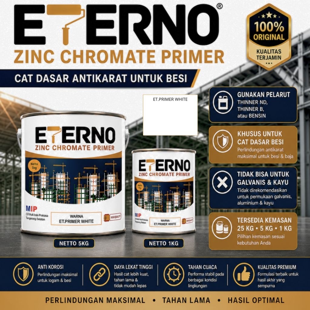 Cat dasar besi - zinc chromate - zinchromate - cat primer besi putih