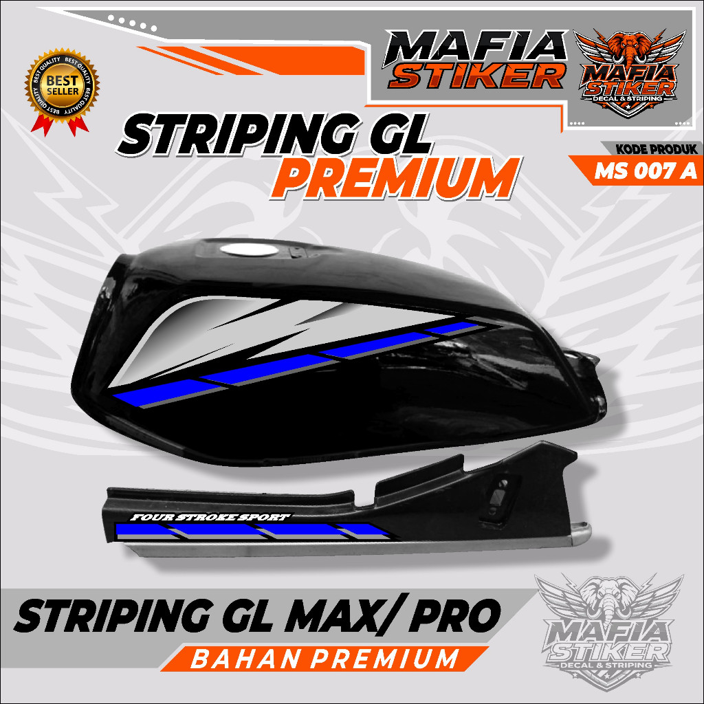 STRIPING VARIASI HONDA GL PRO - GL MAX / STICKER LIST VARIASI MOTOR GL PRO - GL MAX