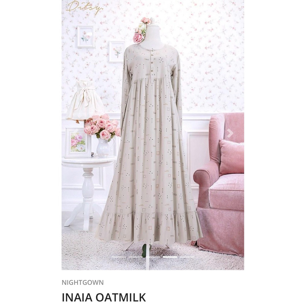 Koleksi new Ditsy Nightgown Dress Homewear Juli 2026 size M L
