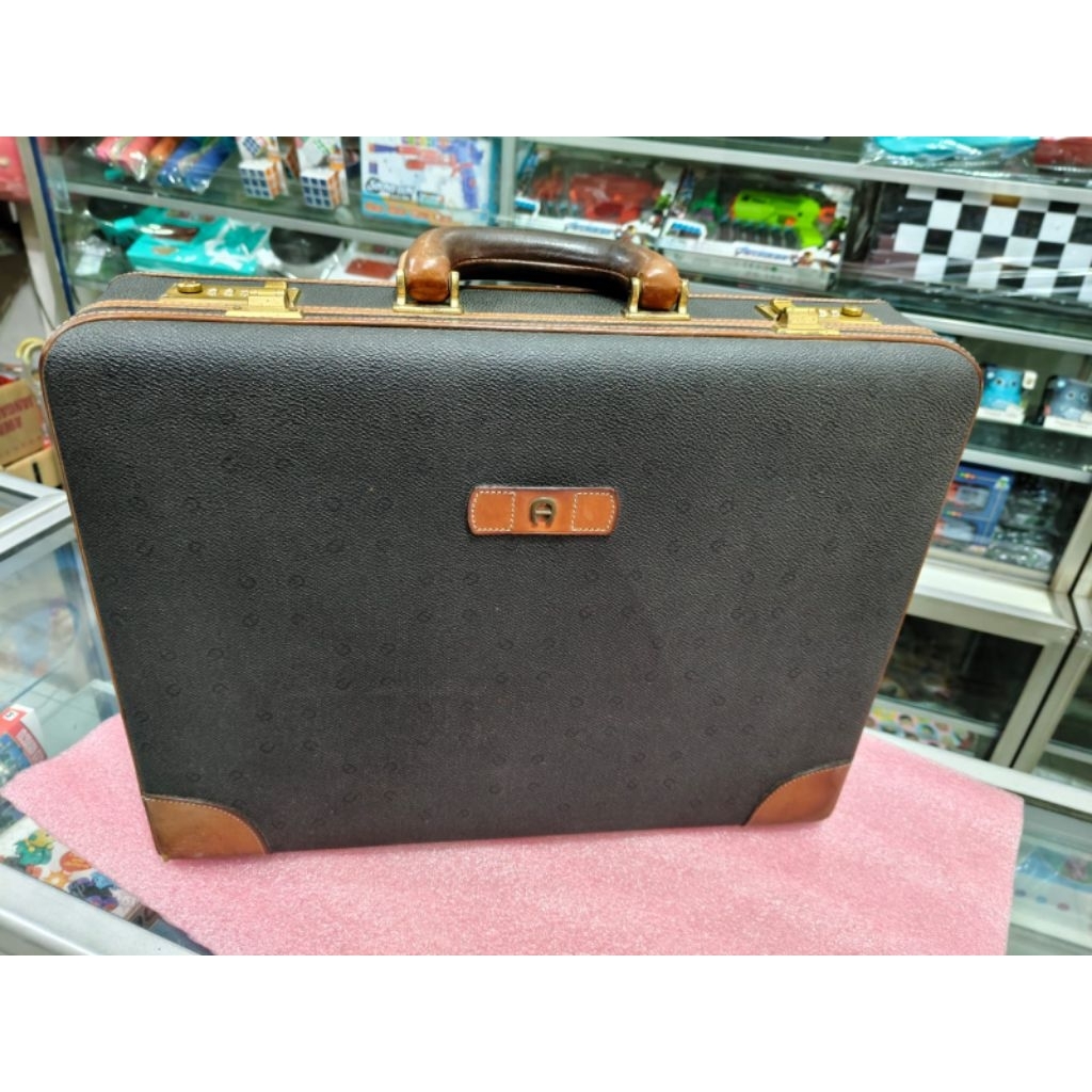 VINTAGE AIGNER HARD CASE BRIEFCASE - TAS KERJA PRIA KUKIT PREMIUM ORIGINAL