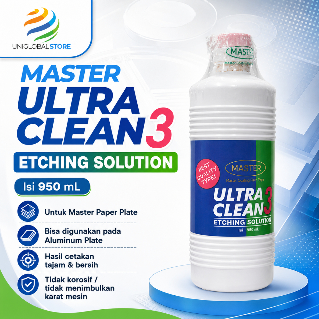 Etching Ultra Clean 3 Master 950ml | Etching Solution Offset untuk Master Paper Plate & Aluminum Pla