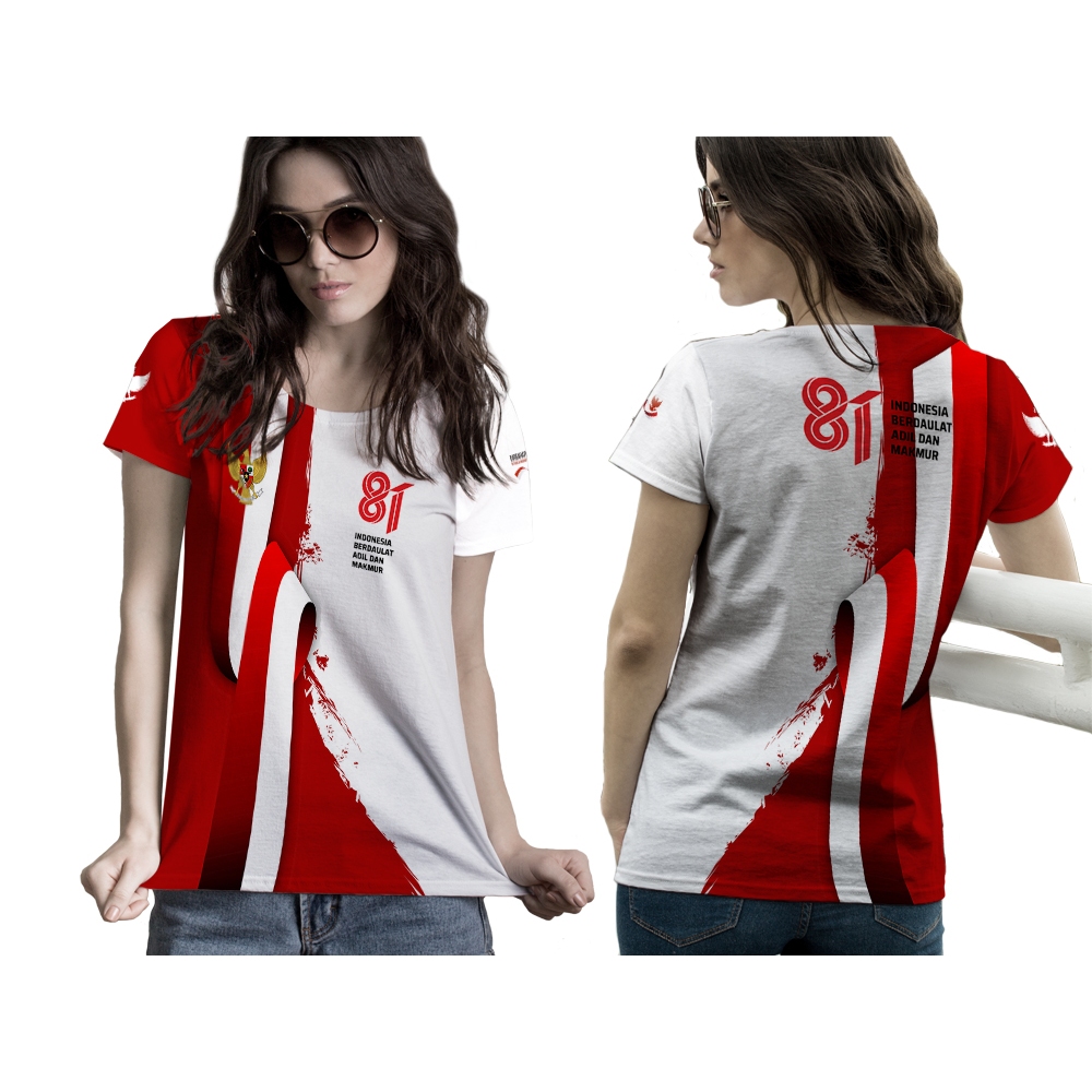 Jersey Wanita Jersey HUT RI ke 81 Jersey HUT RI 81 Kaos Pendek Wanita Kaos Hut RI 81 Wanita