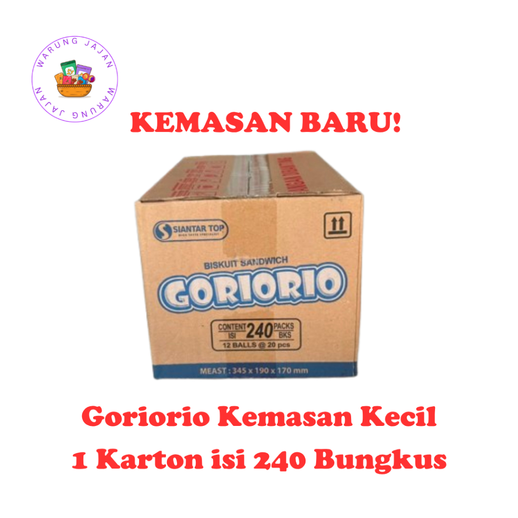 Goriorio 1 Dus isi 12 Pack, 1 Pack isi 20 Pcs = 1 Dus = 240 Pcs