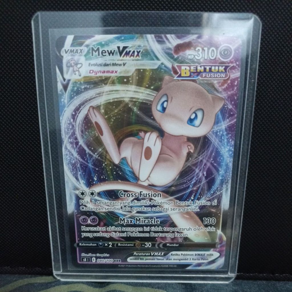 Mew VMax s8 E 040/100 RRR Pokemon Indonesia