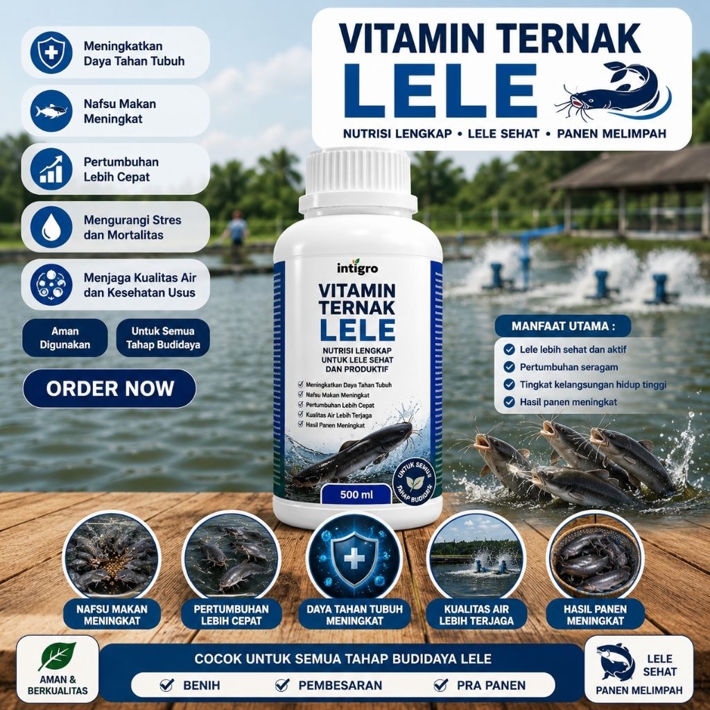 VITAMIN Ikan lele probiotik agar cepat besar, pemacu pertumbuhan ikan lele