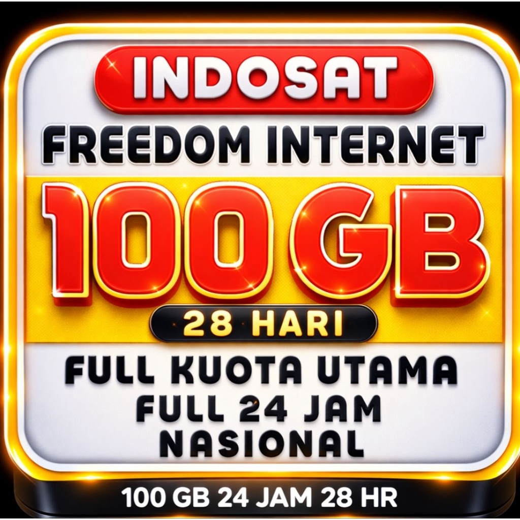 KUOTA INDOSAT 100GB FULL 28HARI