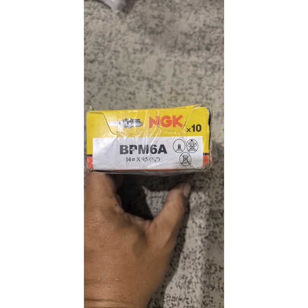 (10PCS) Busi BPM6A 2TAK MINI NGK Busi Senso, Mesin Potong Rumput, Motor Mini Made in Japan