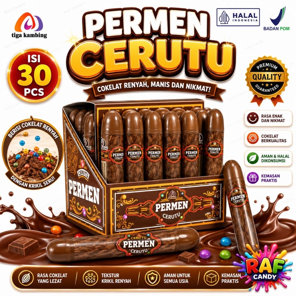 PERMEN CHOCO CRUTU TIGA KAMBING 30 PCS