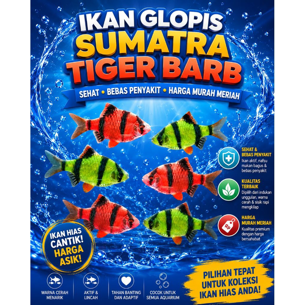 ikan glopis sumatra tiger barb
