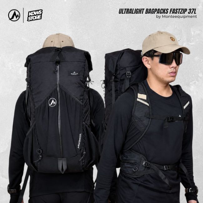 MONTE EQUIPMENT FASTZIP HIKING OUTDOOR BACKPACK DAYPACK 37L - TAS GUNUNG PRIA WANITA - TAS GUNUNG TE