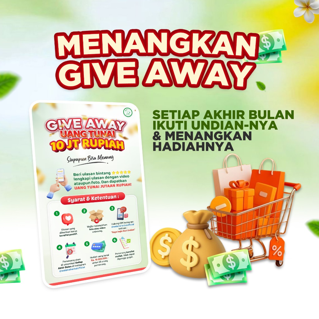 Tambahan Brosur Giveaway Hadiah Uang Tunai - Cardina Health Squalene