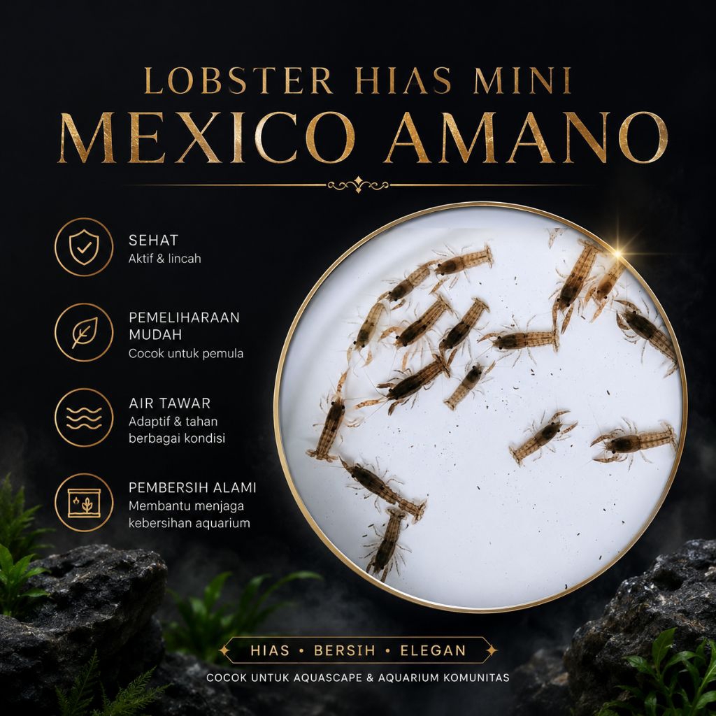 MIXPEMBERSIH LUMUT ALGAE LOBSTER MINI MEXICO AMANO UDANG PEMBERSIH AQUASCAPEI ME