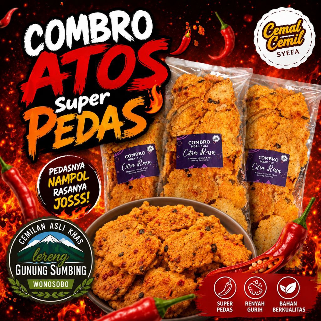 COMBRO ATOS SUPER PEDAS Asli Lereng Gunung Sumbing Wonosobo 350 Gram