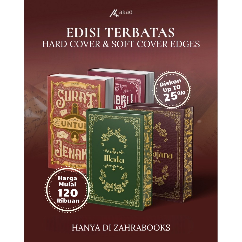 Novel Mada , Mahajana , Kembali ke Batavia , Surat untuk Jenaka Hardcover & Softcover Special Edges