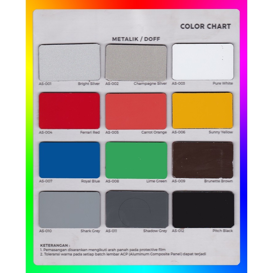acp alushark/top panel 122x244 tebal 3mm