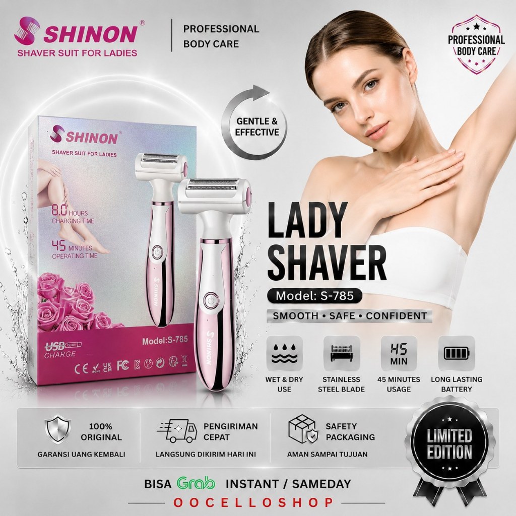shinon S-785 Pencukur Bulu Wanita 4-in-1