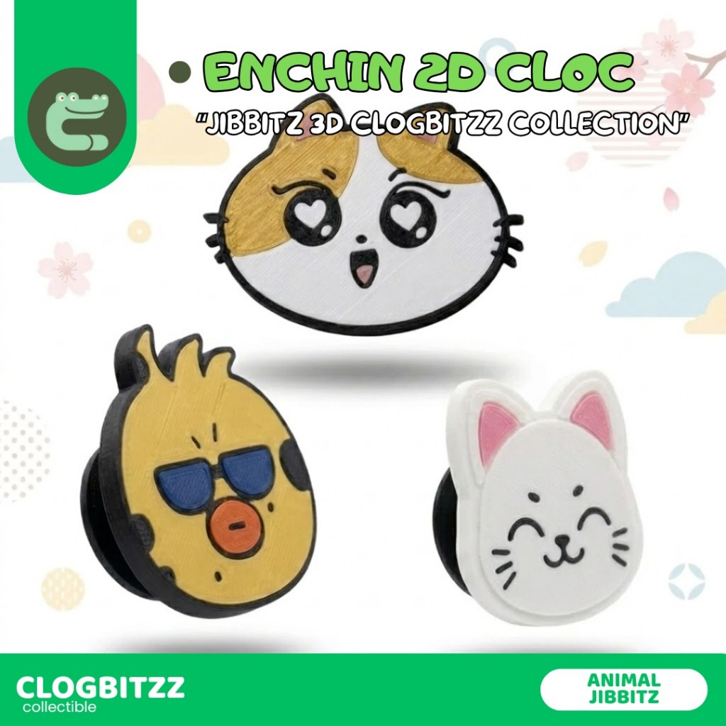 jibbitz crocs ENCHAN - clogbitz collection | hiasan sendal jibbitz crocs - 3d print PLA PLASTIC  81