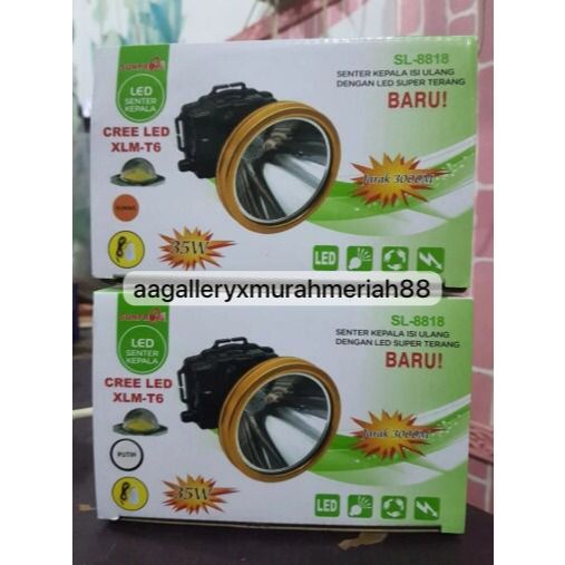 Senter Kepala Sunpro Headlamp LED Senter Kepala Sunpro SL 8818 35Watt Senter LED Dimmer