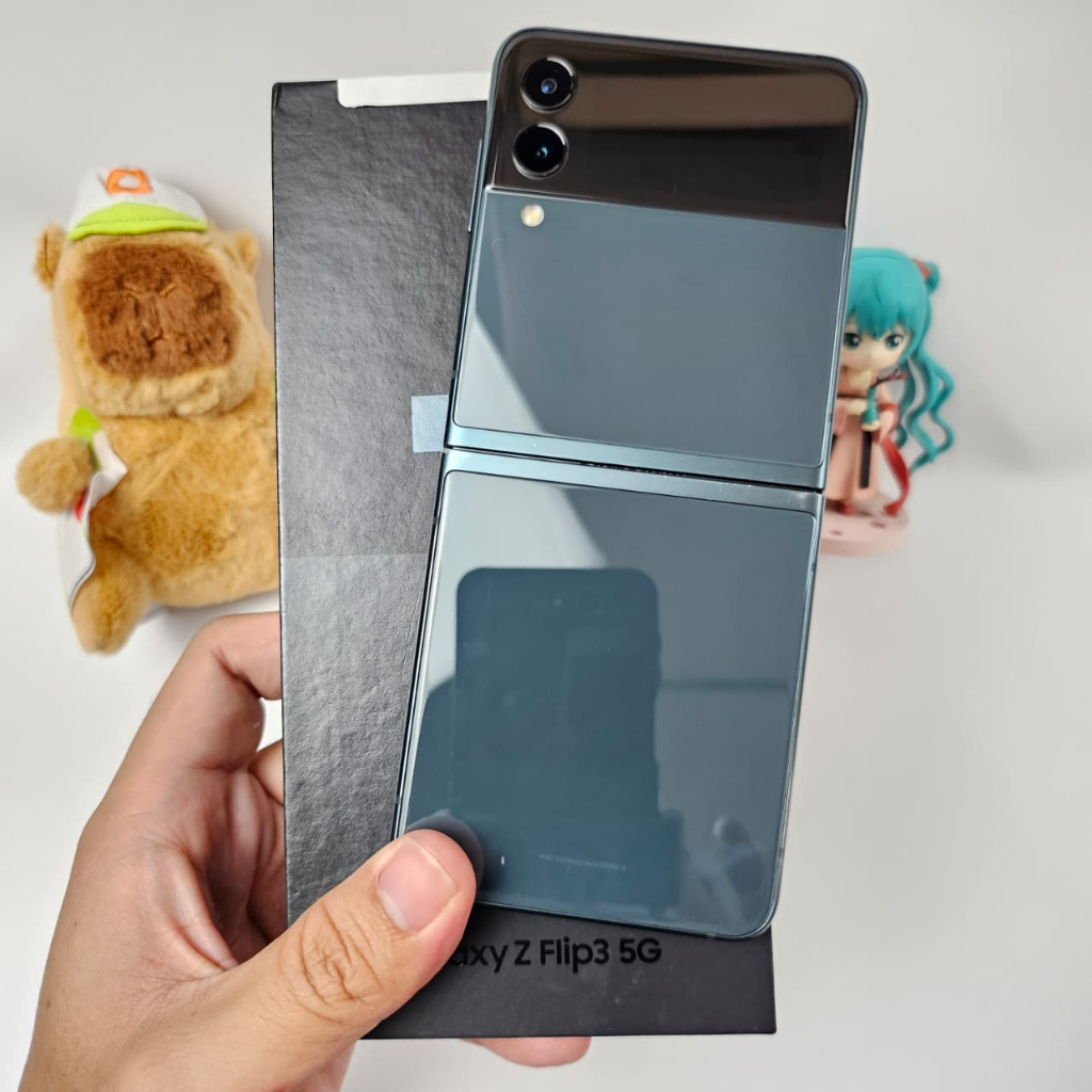 Samsung Z Flip 3 5G 8/256 Resmi SEIN Original Bekas Second Semua Fungsi Normal LCD Garis